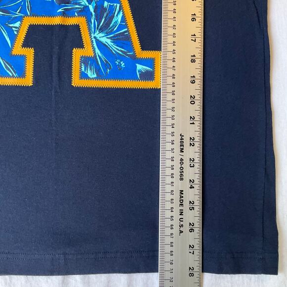 Aeropostale Men T-shirt size M Tall Blue ShortSleeve Big Logo A - Picture 4 of 7